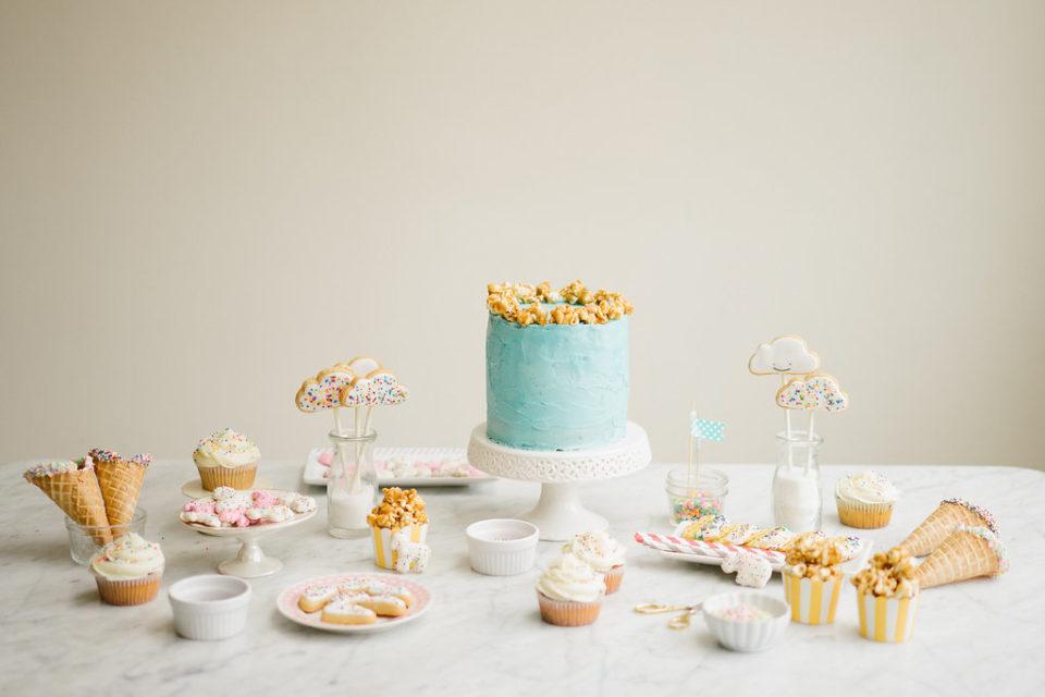 Carnival-Themed Funfetti Cake with Vanilla Buttercream