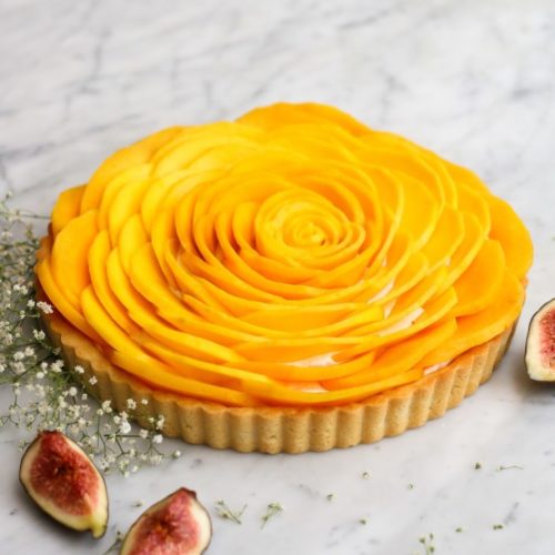 Mango Mousse Rose Cake – Olady Bakes