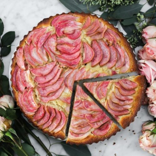 Ricotta Almond Cake with Pink Pearl Apples - Constellation Inspiration