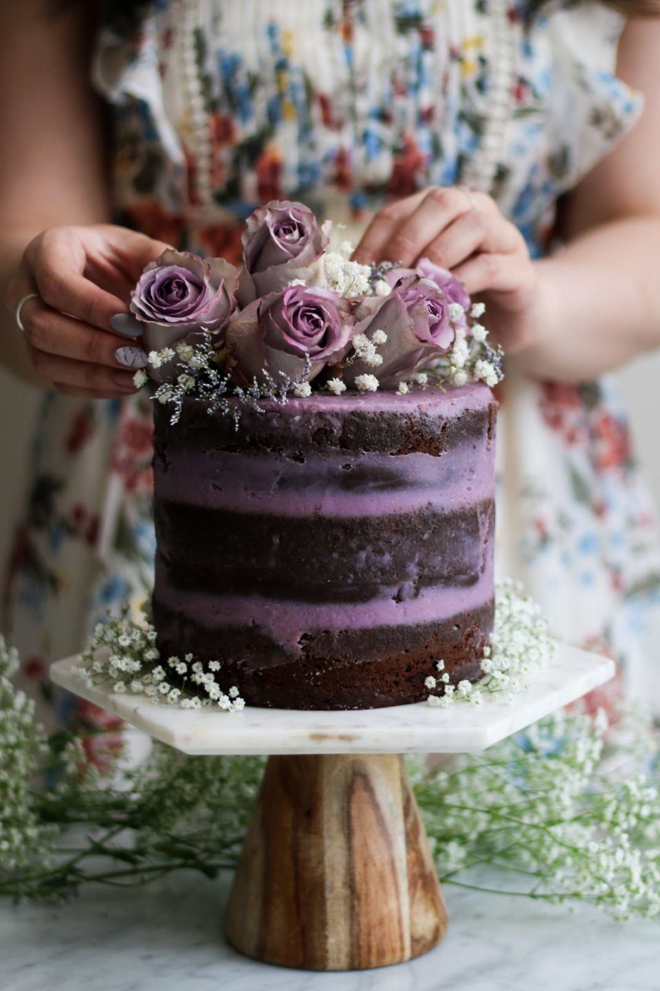 Lavender Honey Cake with Lemon & Honey Cream Cheese Icing | Tin and Thyme