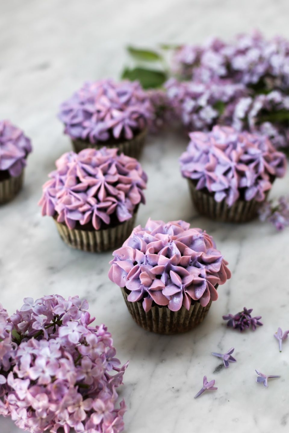 Lilac Chocolate Cupcakes 5