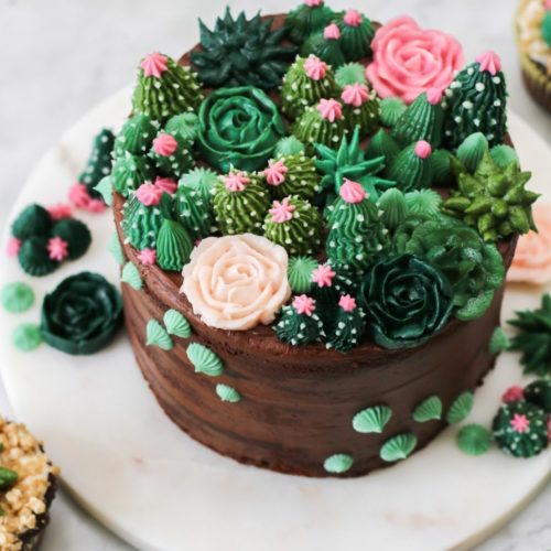 Cactus and Succulent Cake - Decorated Cake by Aniko - CakesDecor