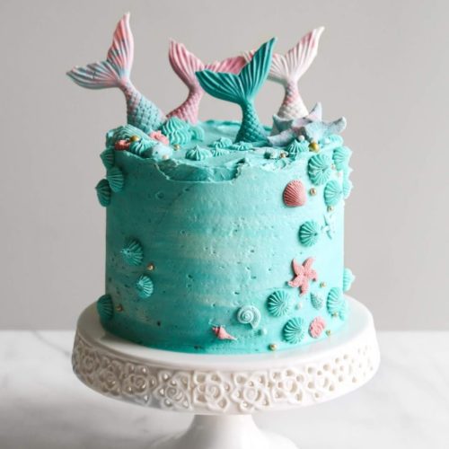 Mermaid Two Tier Cake - Peggy Porschen London– Peggy Porschen Cakes Ltd