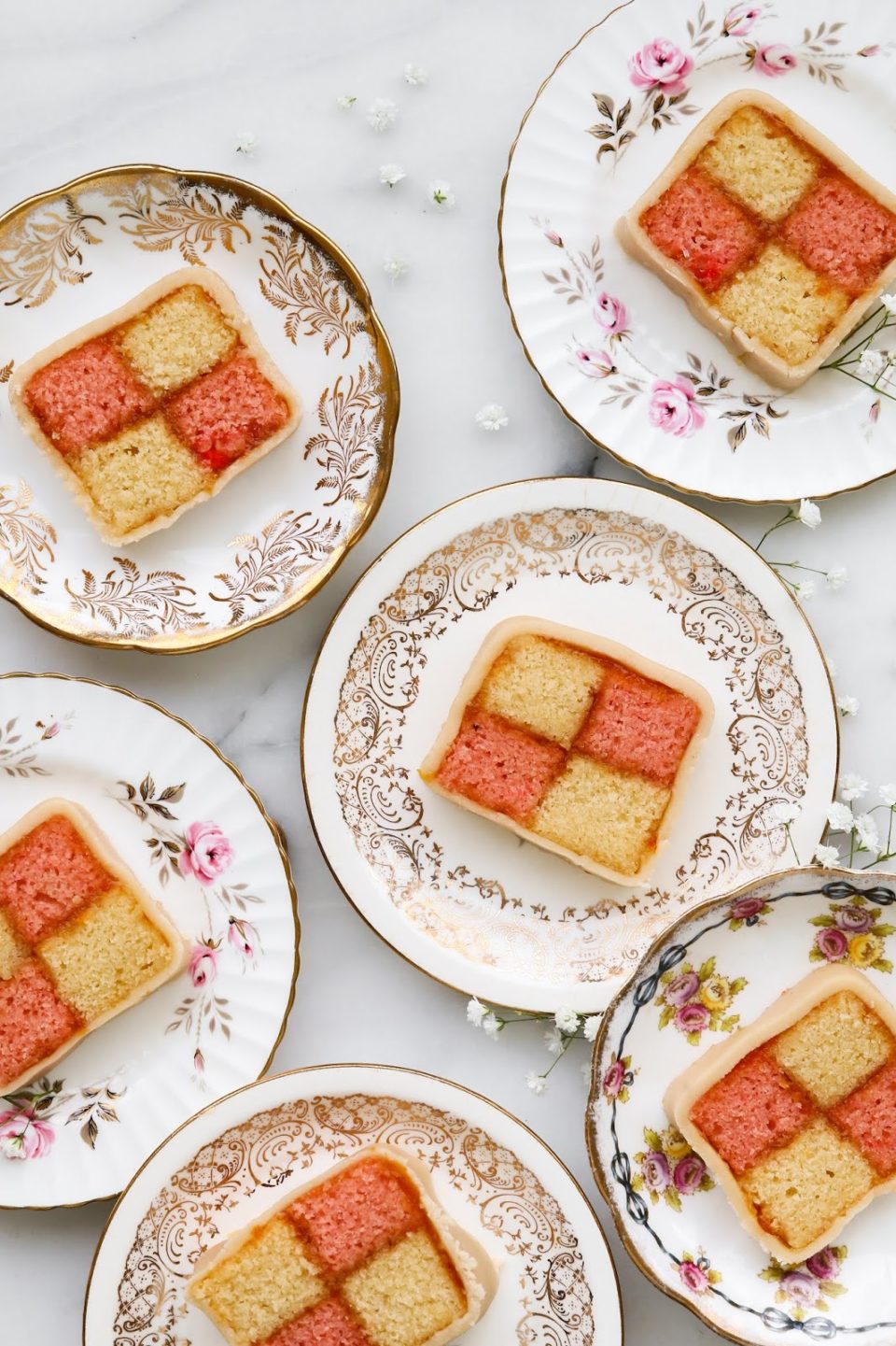 battenberg cake with marzipan