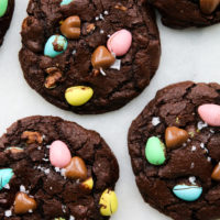 easter chocolate mini egg cookies