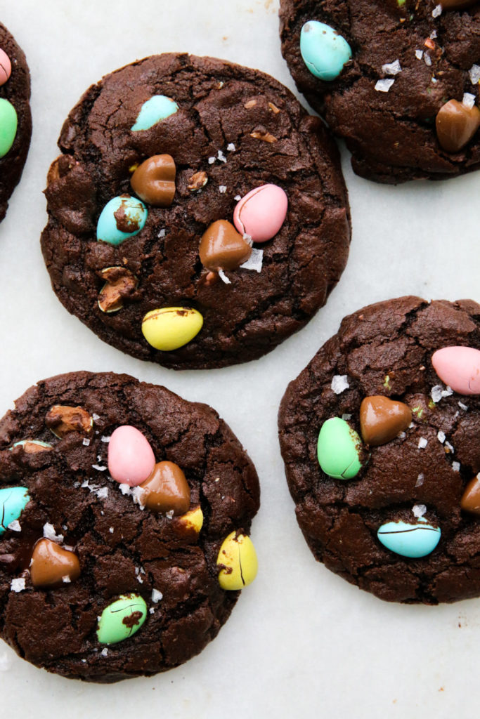 easter chocolate mini egg cookies