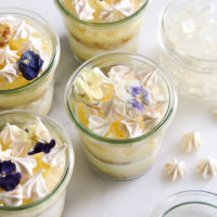 lemon pavlova parfaits in glass jars