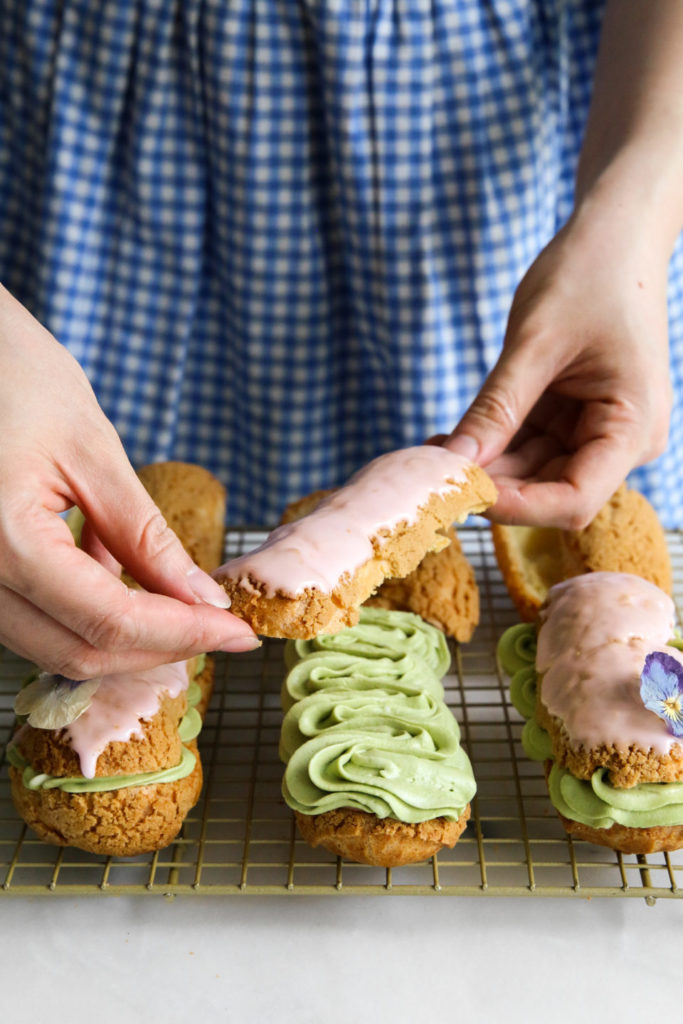 Matcha Strawberry Éclairs - Constellation Inspiration